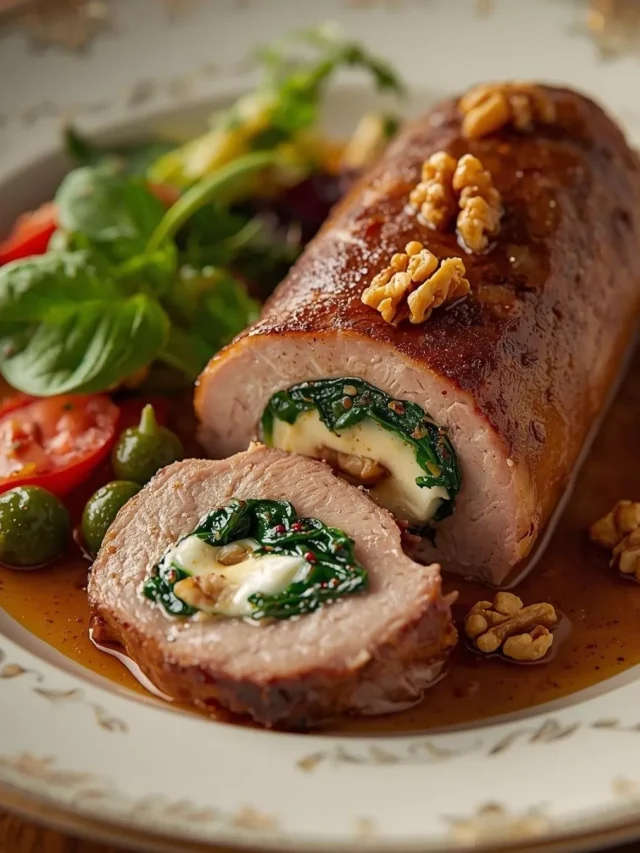Imagen de Lomo de cerdo relleno de espinacas