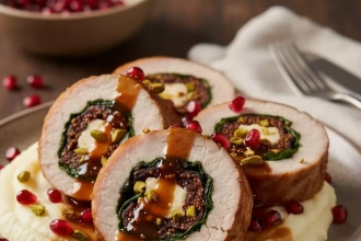 Lomo De Cerdo Relleno De Higos Secos Pistache Y Qu