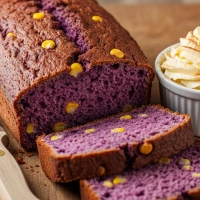 Pan de Elote Morado con Mantequilla de Canela