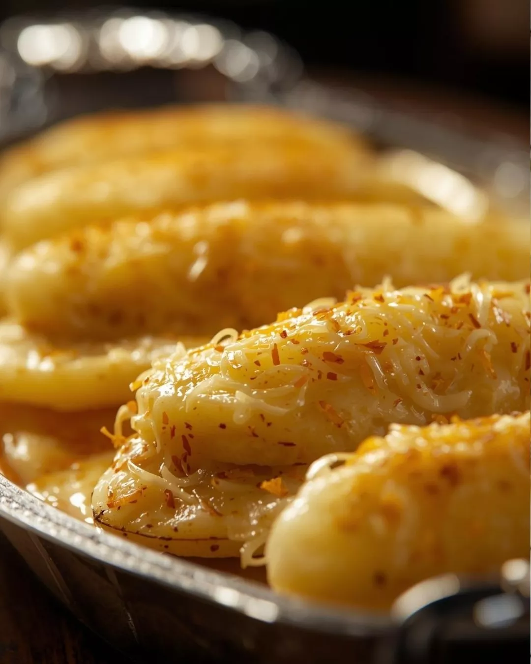 Image of Dauphinoise style gratin potatoes served on a plate