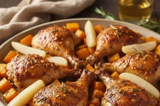 Pollo Al Horno Con Glaseado De Sidra Mostaza Antig Ff