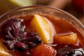 Imagen de Ponche navideño gourmet servida en plato