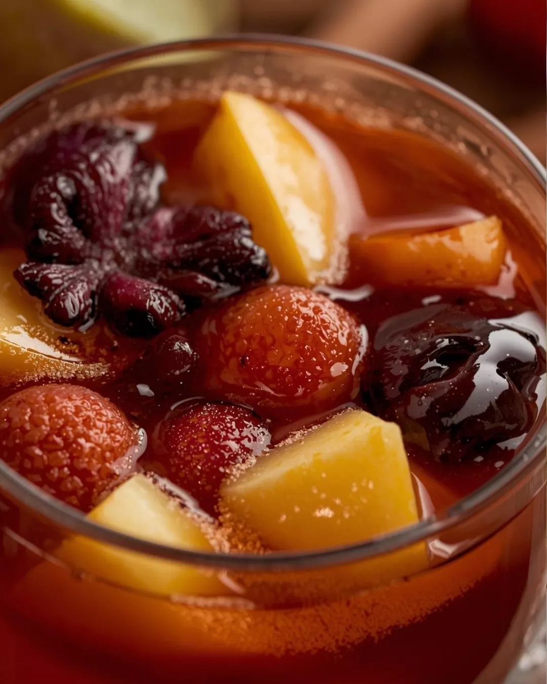 Imagen de Ponche navideño gourmet servida en plato