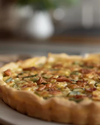 Quiche de poro y tocino