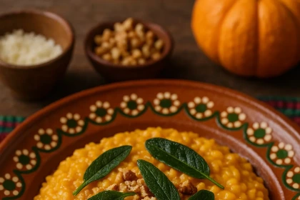Risotto de Calabaza con Mantequilla de Salvia y Nuez