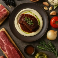 Short Rib En Salsa De Tamarindo Y Pasilla Sobre Pu 4b