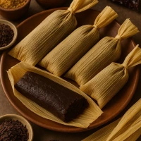 Tamalitos Negros de Chocolate y Chile Ancho