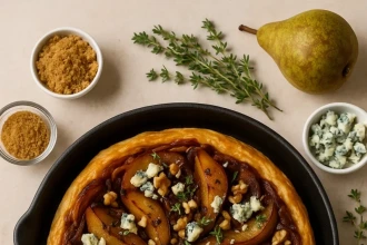 Tatin Salado De Pera Cebolla Caramelizada Queso Az 00c