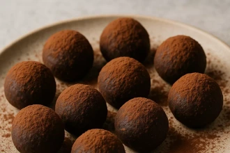 Trufas de Chocolate Oscuro con Calabaza y Canela