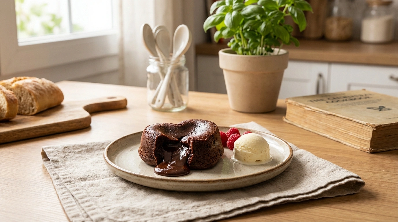 enjoy our delicious molten chocolate heart, an irresistible dessert that combines the intense flavor of chocolate with a soft and melted center. perfect for chocolate lovers!