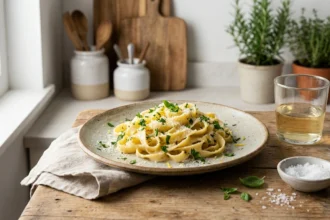 deliciosa receta de fettuccine al limón y vino, perfecta para una comida fresca y elegante. aprende a preparar este plato fácil y lleno de sabor mediterráneo.