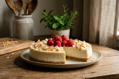 delicioso flan de coco y frambuesa, una combinación perfecta de sabores cremosos y frutales para disfrutar en cualquier ocasión.