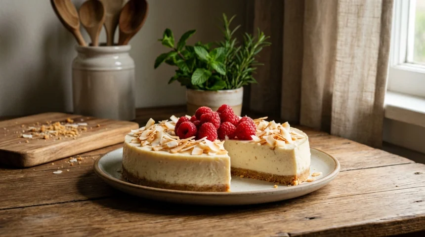 delicioso flan de coco y frambuesa, una combinación perfecta de sabores cremosos y frutales para disfrutar en cualquier ocasión.