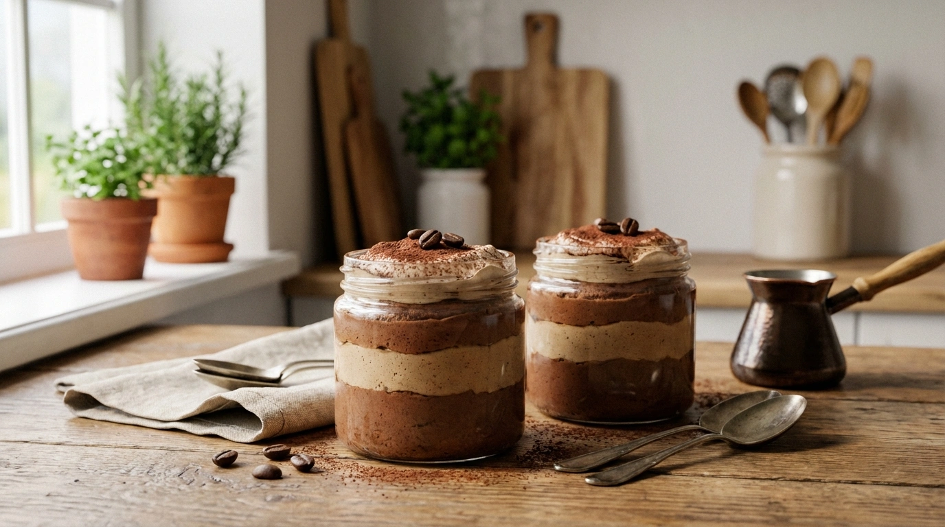 delicious chocolate and coffee mousse, a perfect combination for lovers of intense and creamy flavor. ideal for desserts and special moments.