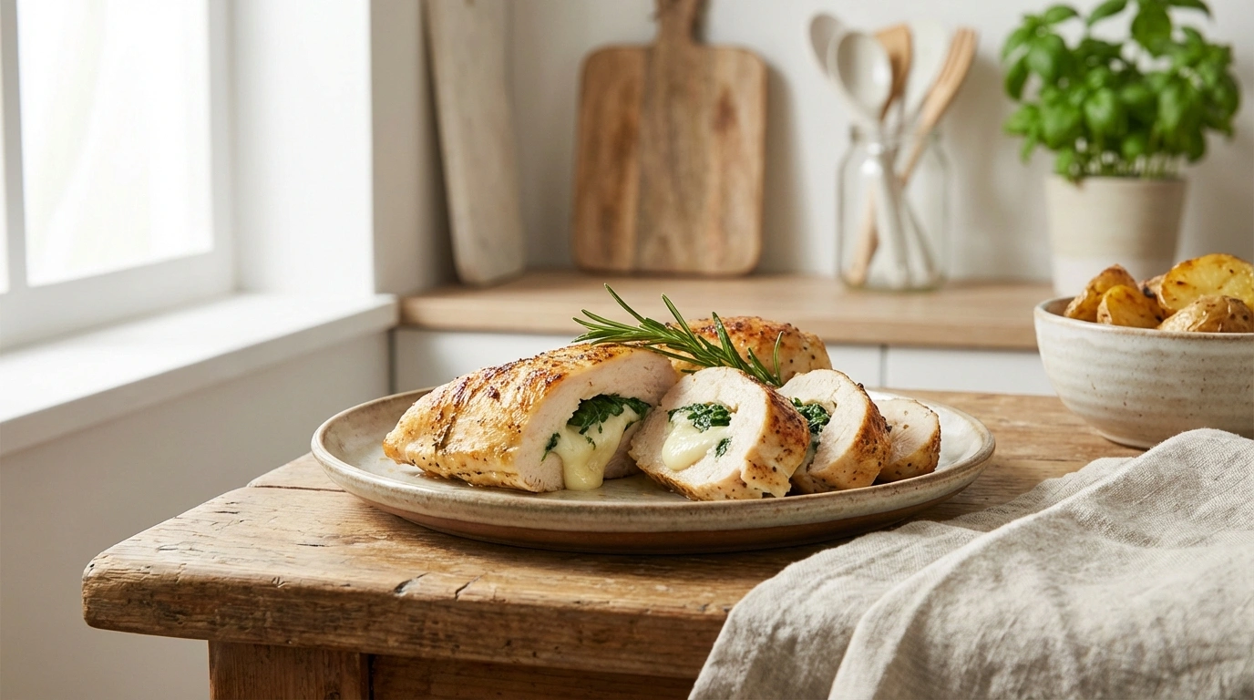 delicious recipe for chicken breast stuffed with cheese, easy to prepare and perfect for a tasty and nutritious meal.