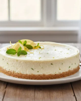 Cheesecake ligero de yogurt griego y limón