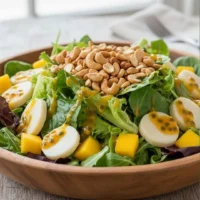 Ensalada de palmitos y mango con aderezo de maracuyá