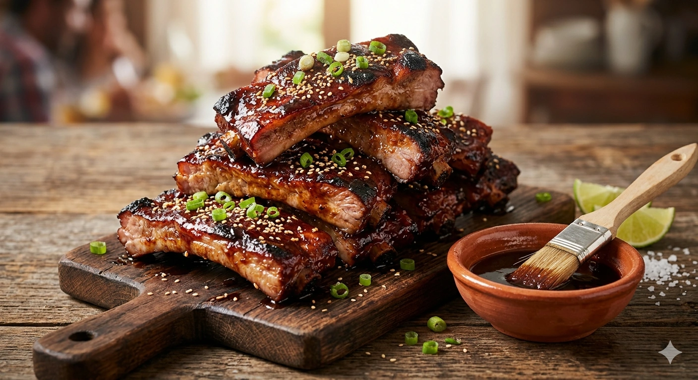 Costillas Glaseadas de Coca-Cola y Chile Morita