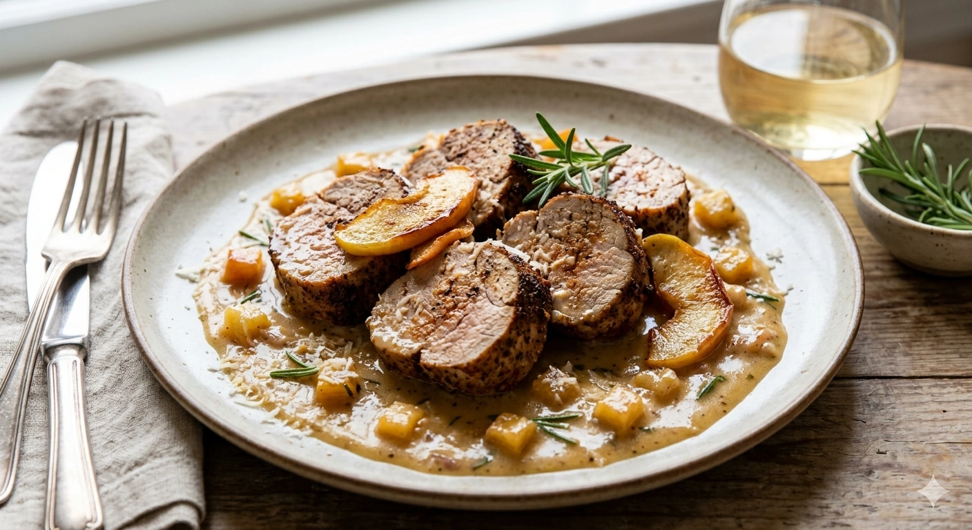 Filete de Cerdo con Salsa Cremosa de Manzana