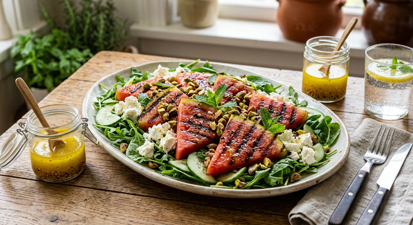 Ensalada Tibia de Sandía Asada