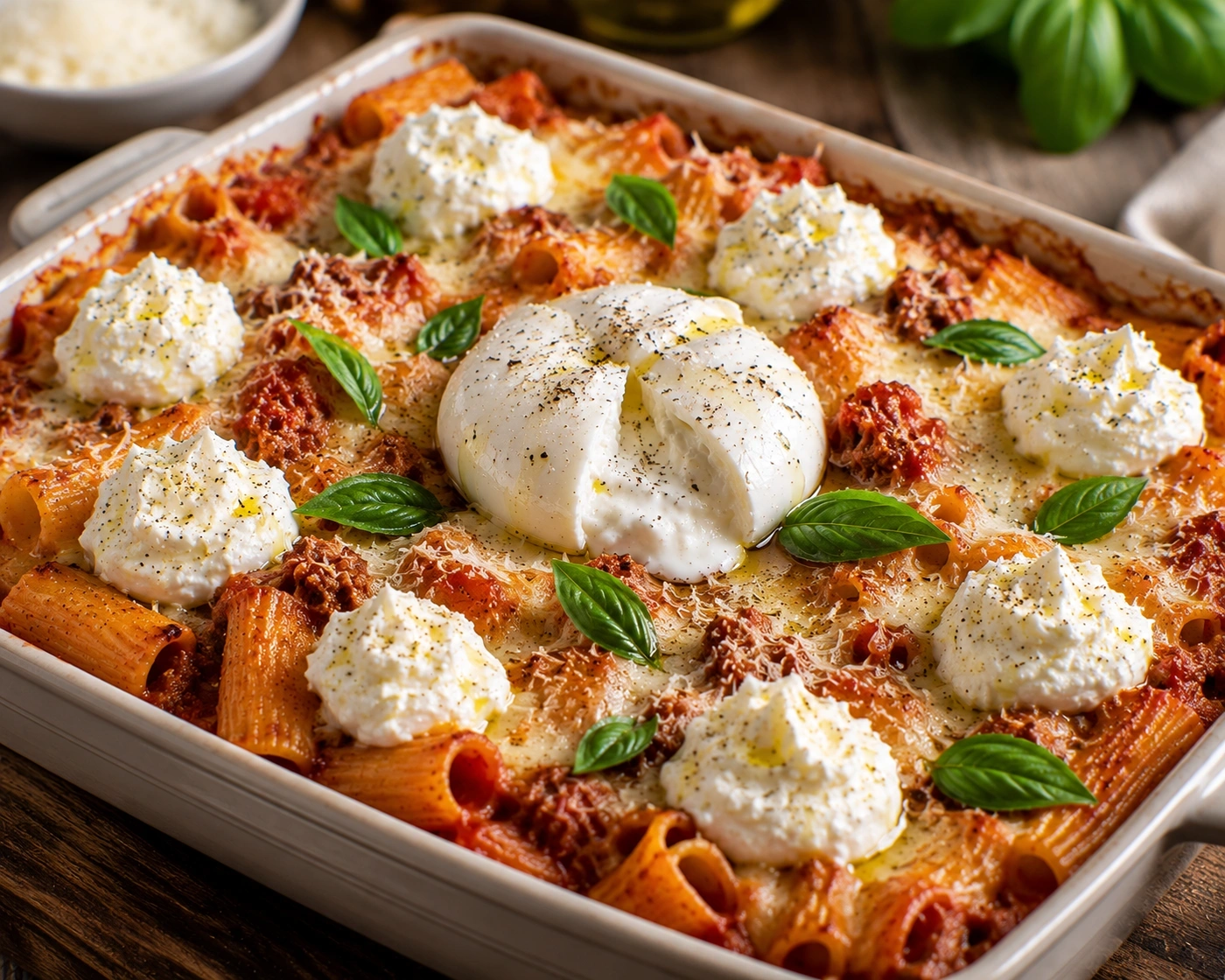Rigatoni Horneado Con Salchicha Italiana