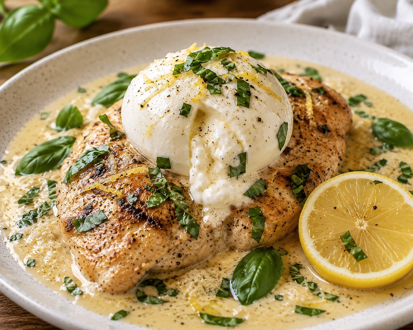 Creamy Chicken With Burrata