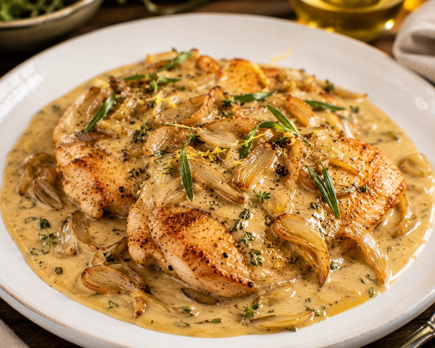 Pollo Francés Con Estragón