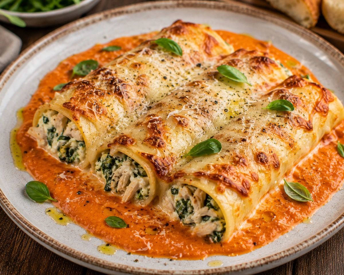 Cannelloni Gratinados de Pollo