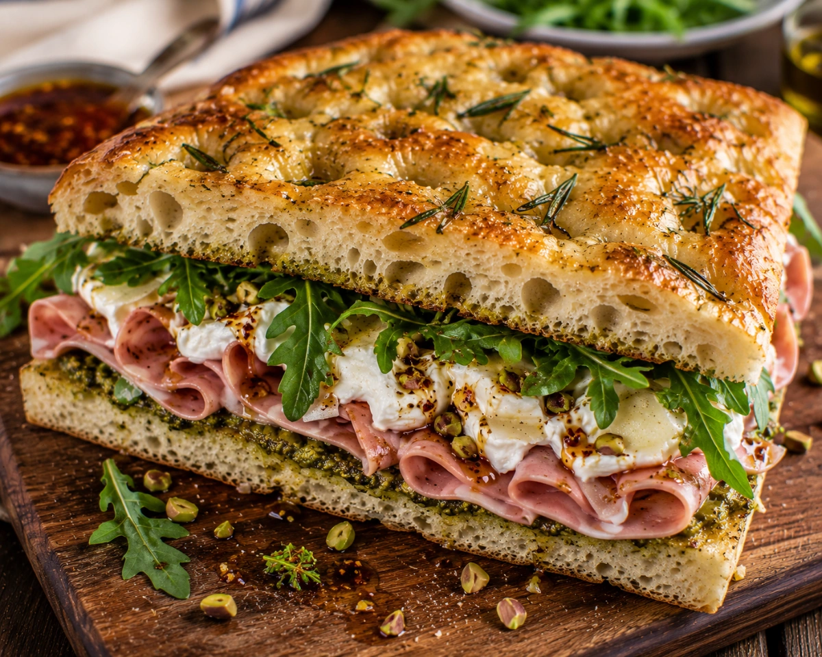 Focaccia Rellena de Mortadela