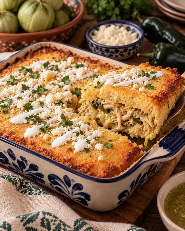 Tamal de cazuela con pollo