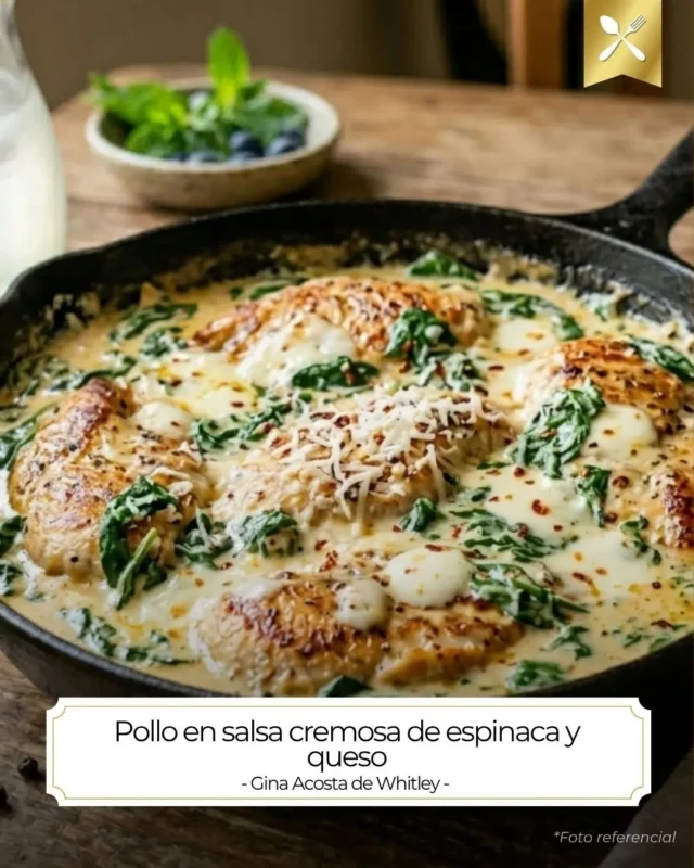 ¡La cena perfecta lista en un solo sartén! 🍗🌿🧀Este Pollo en salsa cremosa de espinaca y queso es la solución ideal para cuando quieres algo gourmet pero sin complicarte. El secreto está en aprovechar el fondo de cocción del pollo para armar la salsa; ahí es donde vive todo el sabor. ¡Te prometo que no quedará ni una gota!👇 ¿Con qué prefieres acompañar tus platos cremosos: arroz, pasta o vegetales? ¡Dime abajo! 👇🔗 La receta completa con ingredientes y pasos está en MI web page o en mi feed de Instagram.La mesa está puesta, solo me faltas tú.